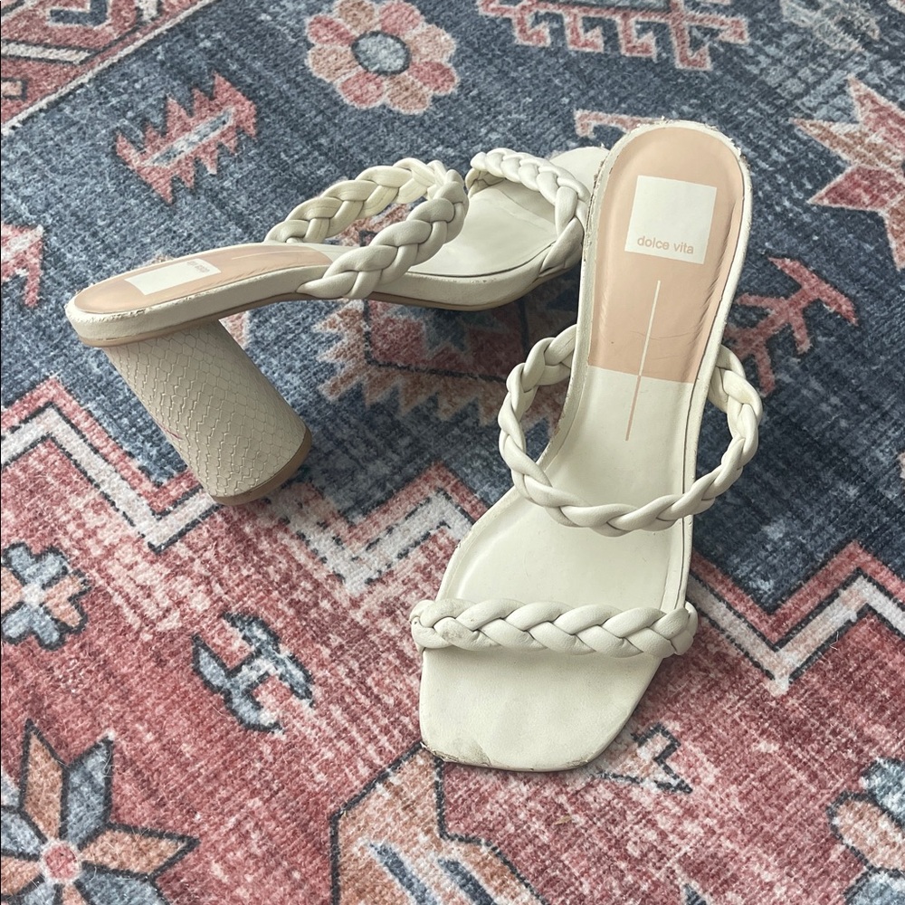 Dolce Vita Ivory Braided Heels
